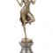 Dansatoare cu palarie - statueta din bronz pe soclu din marmura BJ-35