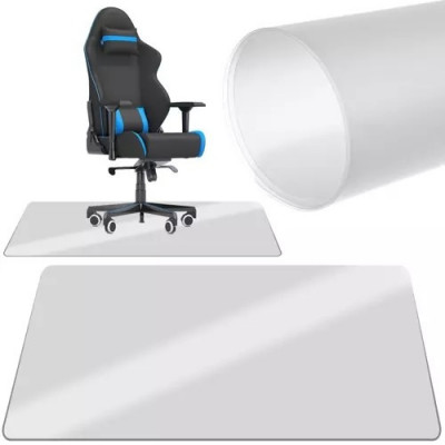 Covoras scaun birou, universal, polipropilena, 130x90cm, semi-transparent foto