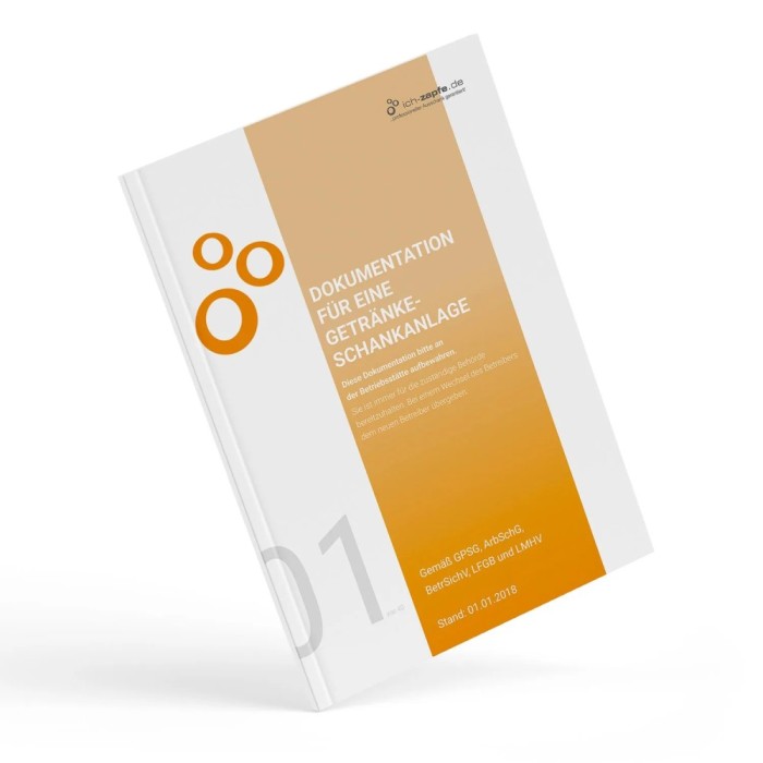 Betriebsbuch f&uuml;r Schankanlagen - Dokumentation f&uuml;r Getr&auml;nkeschankanlagen
