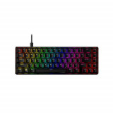 Tastatura HyperX Alloy 65 AUQ, Tastatura mecanica, Cablu USB Type-C detasabil, Iluminare RGB, Anti-Ghosting, HyperX RED, Negru