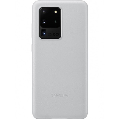 Husa Piele Samsung Galaxy S20 Ultra G988 / Samsung Galaxy S20 Ultra 5G G988, Leather Cover, Gri Deschis EF-VG988LSEGEU foto
