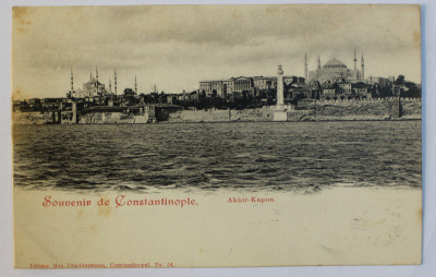 SOUVENIR DE CONSTANTINOPOLE - AKHIR - KAPON , CARTE POSTALA ILUSTRATA , MONOCROMA , NECIRCULATA , CLASICA foto