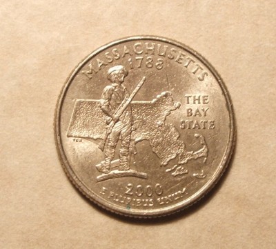 SUA QUARTER DOLLAR 2000 P / MASSACHUSETTS foto