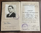 QW13 6 - 1942 - Carte de studii universitare - Facultatea de drept - Univesitatea Bucuresti