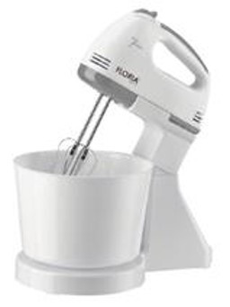 Mixer cu bol Floria ZLN-7577 ALB, 7 viteze, Bol plastic 2 Litri, Putere 150W, ALB foto