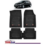Covorase Auto TeamCar&reg; Tip Tavita Compatibile Toyota Auris Generatia II (2012&ndash;2018) Negru Material Rezistent, Cauciuc