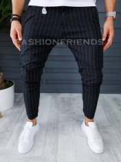 Pantaloni barbati negri smart casual ZR P18006 foto