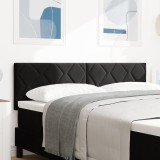 vidaXL Tăblie LED cu Design de Blocuri de Diamant Negru, 144 cm