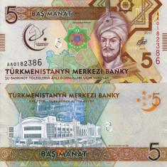 TURKMENISTAN 5 manat 2017 COMEMORATIVA UNC!!!