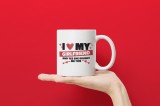 Cana alba personalizata I Love My Girlfriend, INOVATIX&reg;. 330ml, Oem