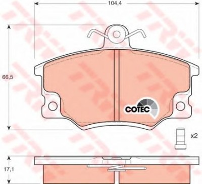 Set placute frana,frana disc FIAT PUNTO Cabriolet (176C) (1994 - 2000) TRW GDB458 foto