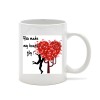 Cana alba personalizata &quot;You make my heart fly&quot;, INOVATIX&reg;. 330 ml, Oem