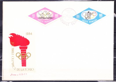TSV$ - FDC 1964 LP 589 JOCURILE OLIMPICE DE LA TOKIO foto