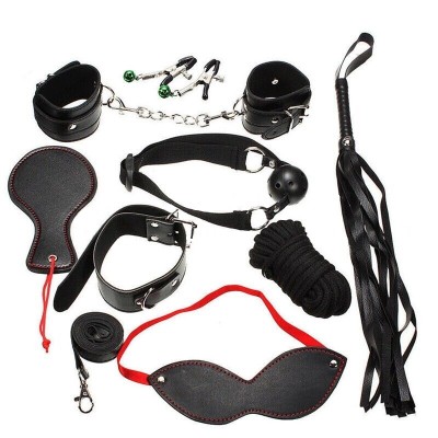Set accesorii BDSM Play 8pcs Black foto