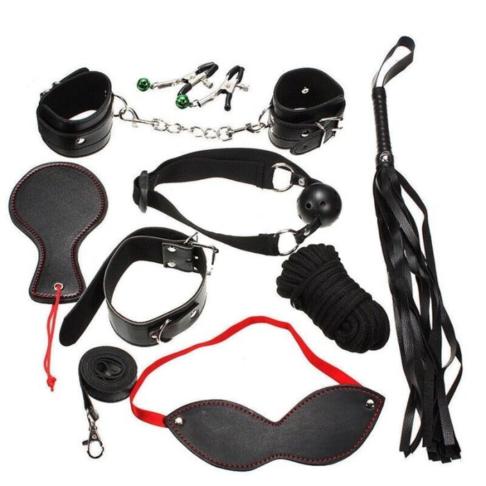 Set accesorii BDSM Play 8pcs Black