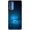 Husa compatibila cu Motorola Moto G71 5G model Hello there blue vibes, Silicon, TPU, Viceversa, Transparent, Carcasa