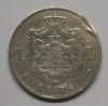 1 LEU 1884 &ndash; MULTIPLE LOVITURI DE MATRITA PE AVERS/REVERS., Argint