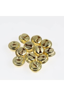 Clopoței Metalici Artesana, Model Auriu, Dimensiune 1.5cm, Set de 12 Bucăți foto