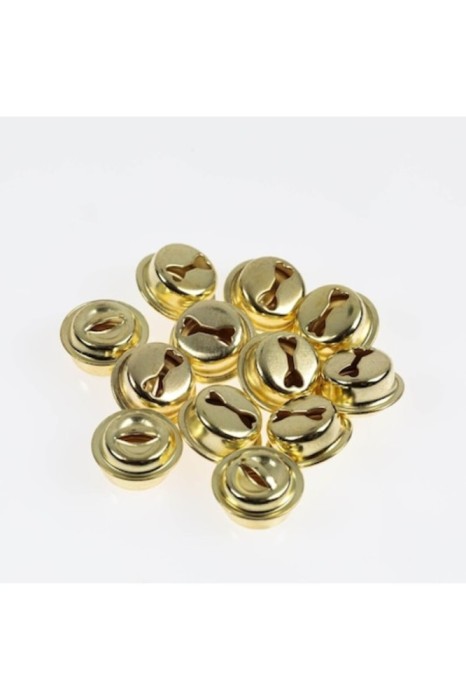 Clopoței Metalici Artesana, Model Auriu, Dimensiune 1.5cm, Set de 12 Bucăți