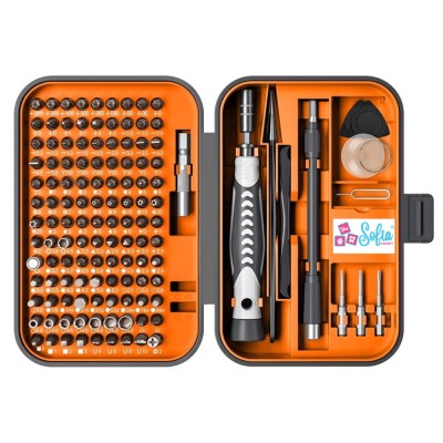 Set Surubelnita de Precizie 130 in 1, SofiaCONCEPT&amp;reg;, Tija de Extensie Telescopica, Magnetica, Black/Grey foto