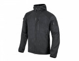 JACHETA MODEL ALPHA HOODIE - GRID FLEECE - BLACK, HELIKON