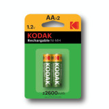 Kodak 1.2V AA/HR6 2600mah NiMh baterie reincarcabila Conținutul pachetului 1x Blister