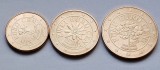 Set 3 Monede Austria 2020, 1, 2, 5 Centi, UNC, KM#3082-3084, Necirculate