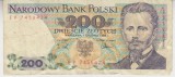 M1 - Bancnota foarte veche - Polonia - 200 zloti - 1988