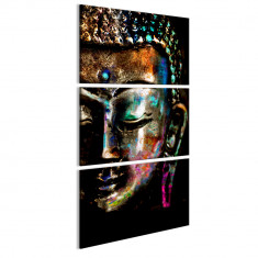 Tablou canvas 3 piese - Buddha paSnic - 30 x 60 cm foto