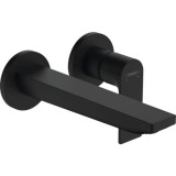 Cumpara ieftin Baterie Lavoar Hansgrohe Rebris E Negru Mat Incastrabila Perete 200mm Metal Design Modern