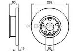 Disc frana VW TRANSPORTER IV platou / sasiu (70XD) (1990 - 2003) BOSCH 0 986 478 613