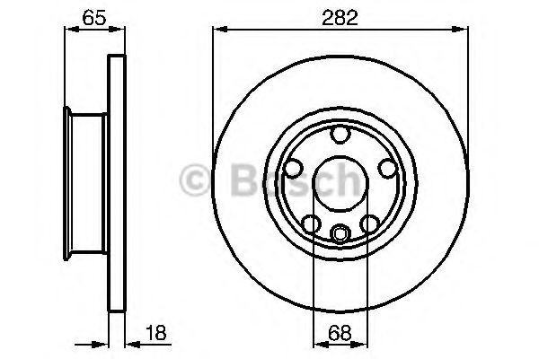 Disc frana VW TRANSPORTER IV bus (70XB, 70XC, 7DB, 7DW, 7DK) (1990 - 2003) BOSCH 0 986 478 613