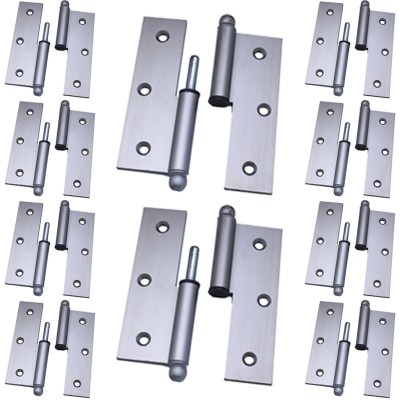 Balama din aluminiu, dreapta, pentru fereastra, saten, pe stanga, 70 x 100 mm, 10 buc / set foto