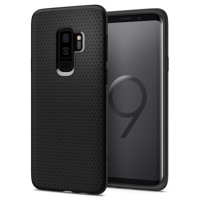 Husa silicon TPU Spigen Liquid Air pentru Samsung Galaxy S9+ G965, Neagra 593CS22920 foto