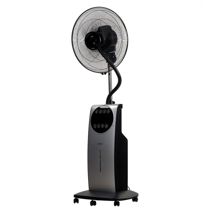 Ventilator Pulverizare Apa cu Aromaterapie si Protectie Impotriva Insectelor, Telecomanda, Putere 90W, Diametru 47cm