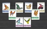 FLU 20 - FLUTURI - SAINT LUCIA - SERIE NESTAMPILATA NEDANTELATA, MNH