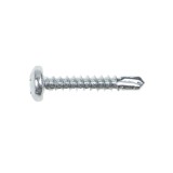 Surub autoforant pentru lemn, din otel, zincat alb, cu cap bombat, amprenta Phillips, PH 2, Friulsider, 3.5 x 19 mm