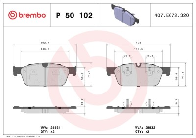 BREMBO P 50 102 PRIME LINE set placute frana,frana disc foto
