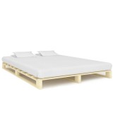 Cumpara ieftin Cadru de pat din paleti, 200 x 200 cm, lemn masiv de pin