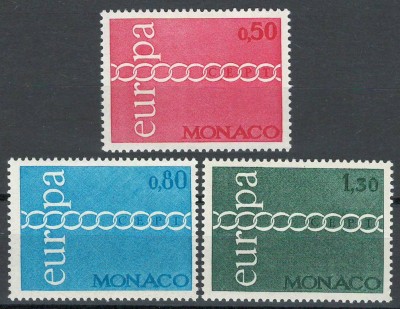 Monaco 1971 Mi 1014/16 MNH - Europa foto