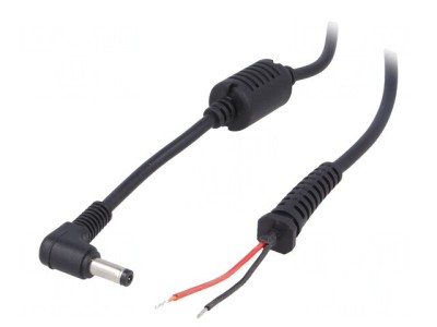 Cablu Alimentare DC Negru 1,2m 2x0,5mm2 4,8/1,7 foto