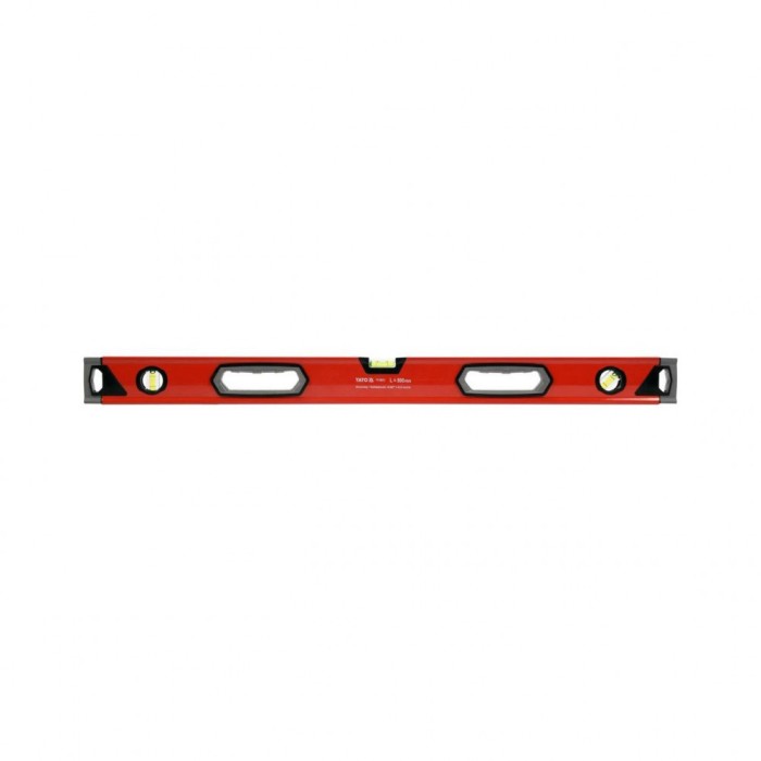 Nivela de aluminiu 800mm, 3 flacoane, precizie 0,5mm/m Yato YT-30072