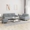 vidaXL Set de canapele cu perne, 3 piese, gri deschis, textil 3201314