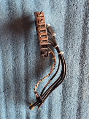 cablu extensie 4x USB, 2 x audio si buton power foto