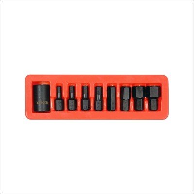 YT-10662 YATO Set biti de impact hexagonali, cu adaptor 1/2&amp;amp;quot;, 9 piese foto
