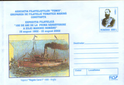 Intreg pos plic nec 2002-Ex.F.100 de ani de la prima sarbatorire a Zilei Marinei foto