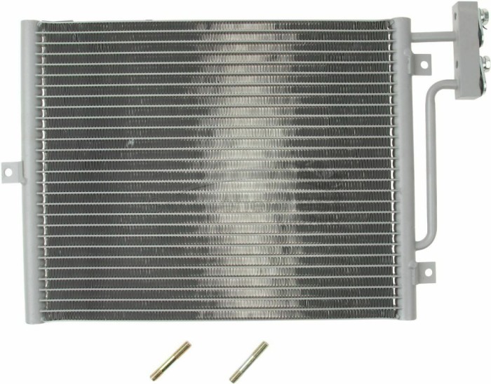 Condensator AC Porsche 911 (996), 1997-2006; Boxster, 1996-2004 Aluminiu/Aluminiu Brazat, 365(325)X280x16, Fara Filtru Uscator, iesire : 13,0 Mm, int