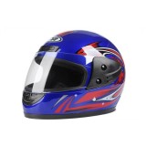 Casca moto/scuter Full face unisex, cu viziera, marime universala 56-62cm, albastra