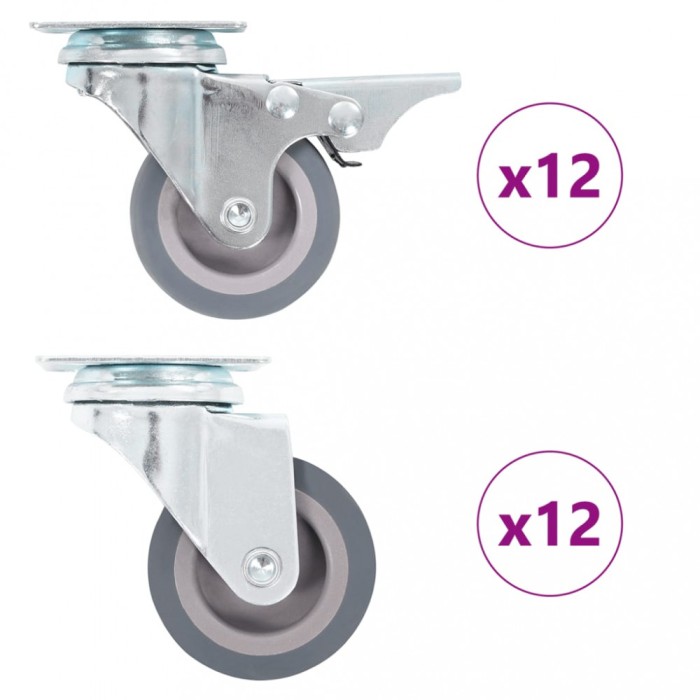 vidaXL Roți pivotante, 24 buc., 50 mm 277914
