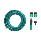 Set rola 7.5m furtun gradina PVC impletit 1/2 inch cu duza stropit reglabila, conectori si adaptor robinet 3/4-1/2 inch